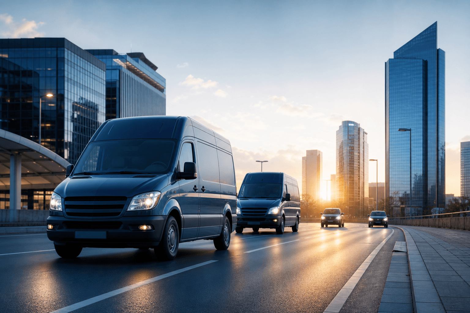 Managed fleet vehicles on a city route